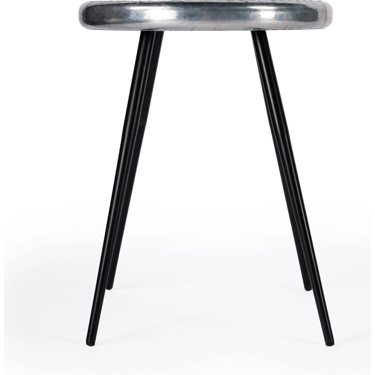 003 SI-2021992 | Additional Silo | Midway Aviator Accent Table by Butler Specialty Company in silver and metalworks. Made from mdf, aluminum sheet, iron in a modern style.