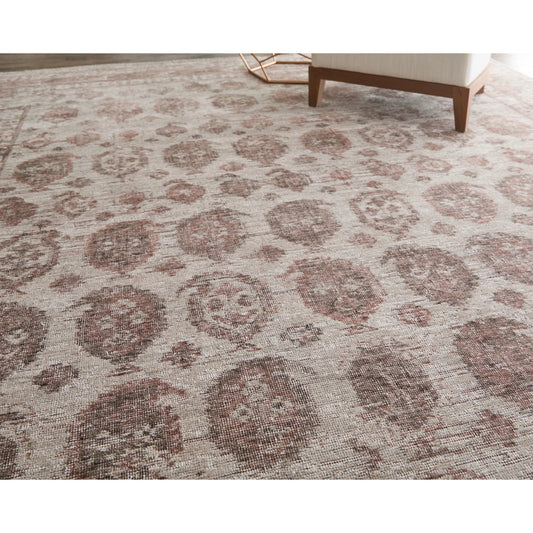 Loralai Traditional Oriental LRL8A66F Rug by Feizy in red, ivory. Made from viscose, wool in a unique style.