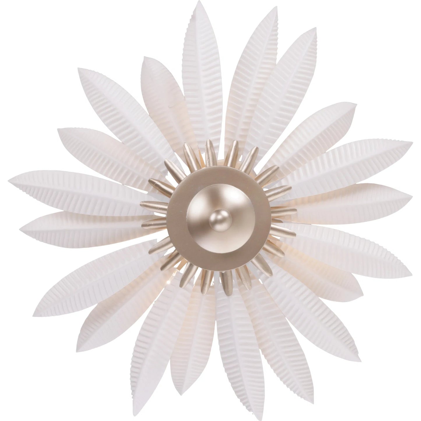002 SI-2537052 | Additional Silo | Zanara 3 Light Pendant with 3D Printed Ceramic Leaves by Varaluz in gold. Made from ceramic, steel in a unique style.