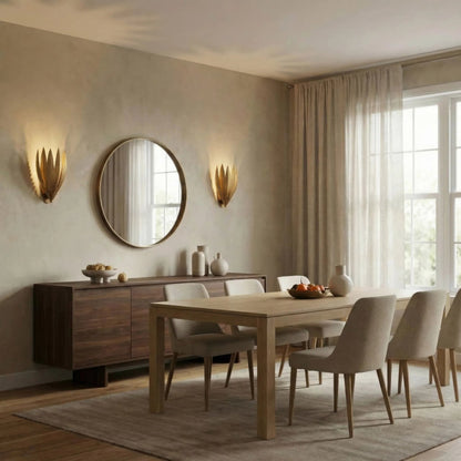 Zanara 1 Light Sconce by Varaluz in gold. Made from steel in a unique style.