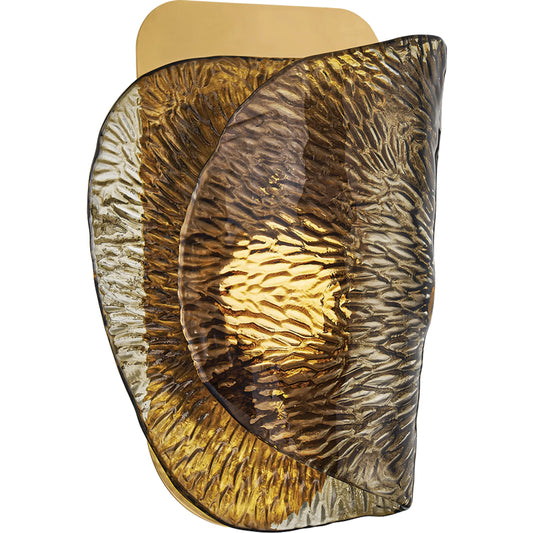 Klara Wall Sconce by Corbett in vintage brass. Made from unique in a eclectic & global style.