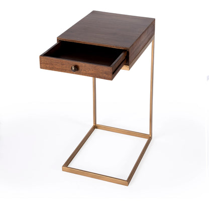 Alec End Table by Butler Specialty Company in brown. Made from mango wood + iron + mdf in a modern style.