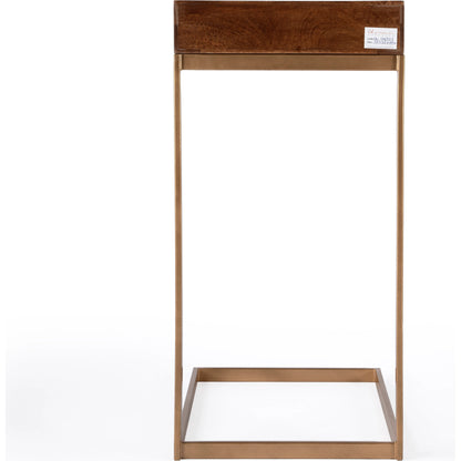 Alec End Table by Butler Specialty Company in brown. Made from mango wood + iron + mdf in a modern style.