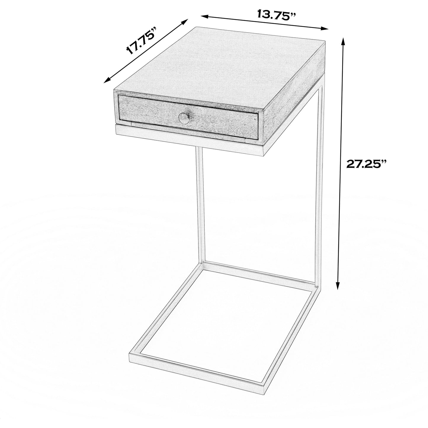 010 SI-2021885 | Additional Silo | Alec End Table by Butler Specialty Company in brown. Made from mango wood + iron + mdf in a modern style.