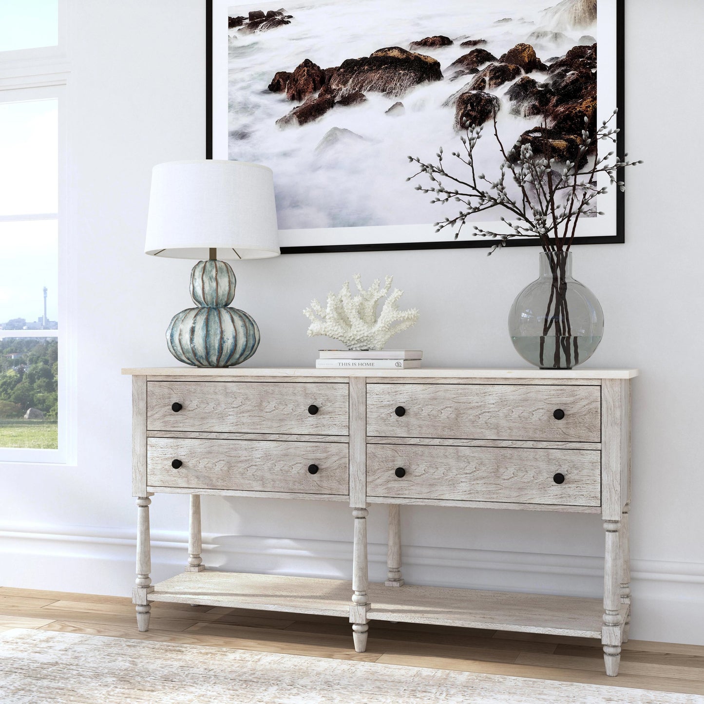 014 SI-2077741 | Lifestyle | Danielle 4 Drawer Sideboard by Butler Specialty Company. Made from unique in a transitional style.