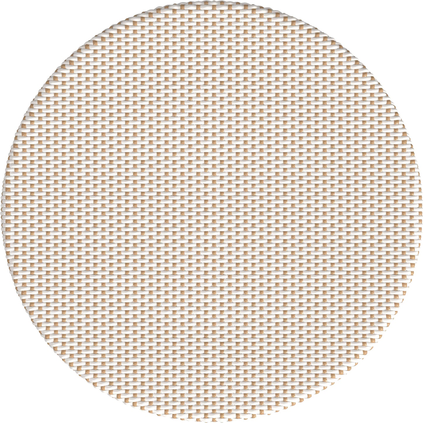 009 SI-2077743 | Closeup | Tobias Outdoor Rattan Round Bistro Table by Butler Specialty Company. Made from polyethylene rattan weave, metal in a coastal style.