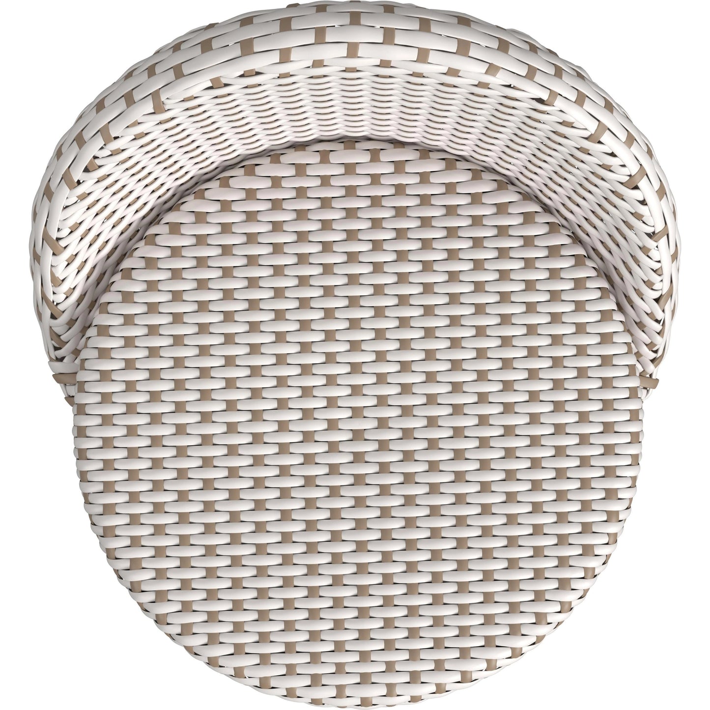 011 SI-2077749 | Closeup | Tobias Outdoor Rattan Low Back Counter Stool by Butler Specialty Company. Made from aluminum: 80%, pe rattan weave: 20% in a coastal style.