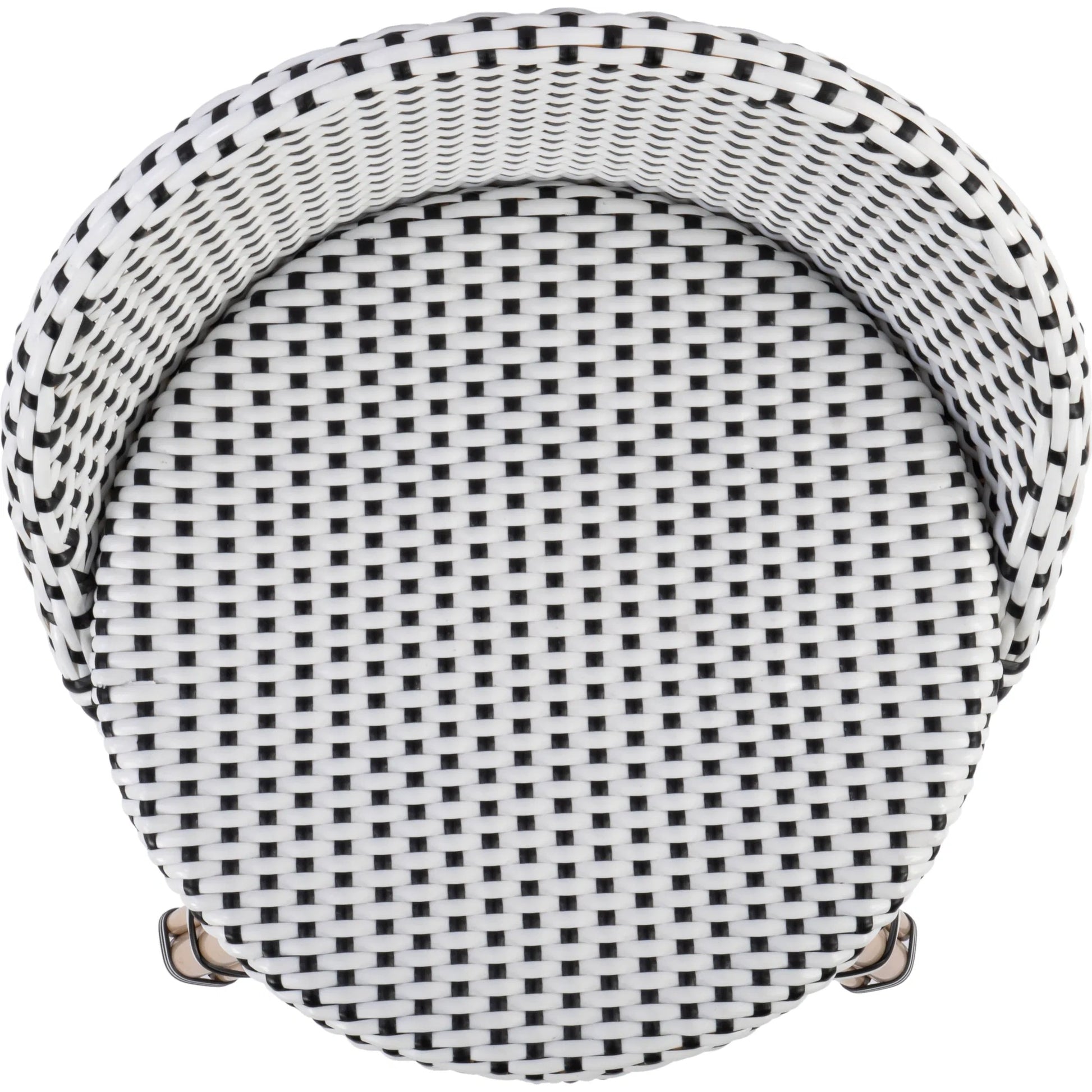 Tobias Outdoor Rattan Low Back Counter Stool by Butler Specialty Company. Made from aluminum: 80%, pe rattan weave: 20% in a coastal style.