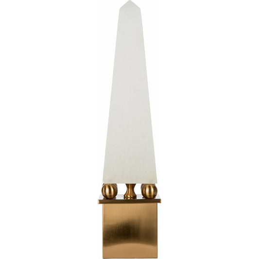 Obelisk by Bradburn Home in white, coffee bronze, alabaster, bronze, coffee and coffee bronze. Made from alabaster, metal in a transitional style.