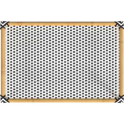 Tobias Outdoor Rattan 3-Tier Bar Cart by Butler Specialty Company. Made from polyethylene rattan weave, metal in a coastal style.