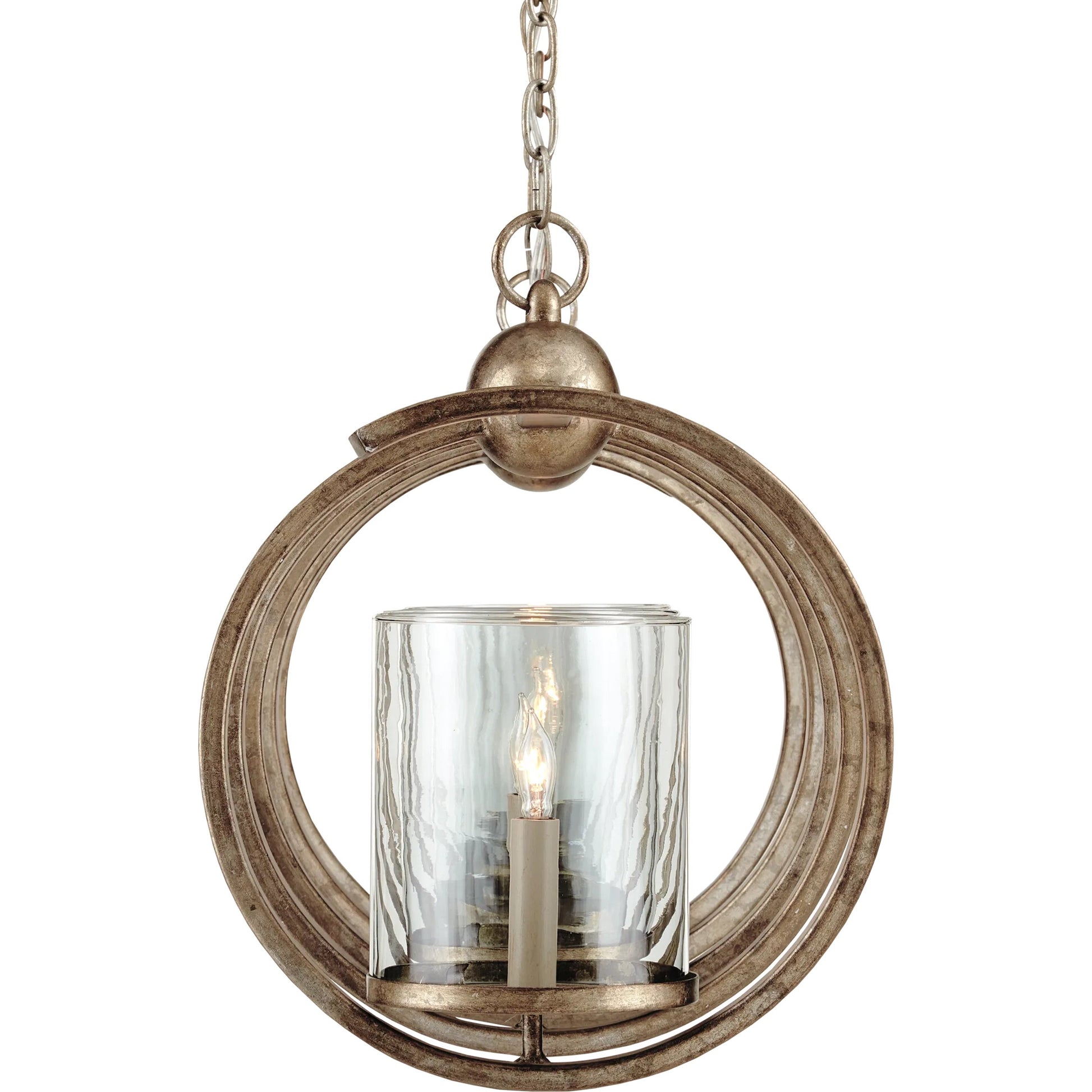 Maximus Chandelier by Currey and Company. Made from wrought iron, glass in a modern style.