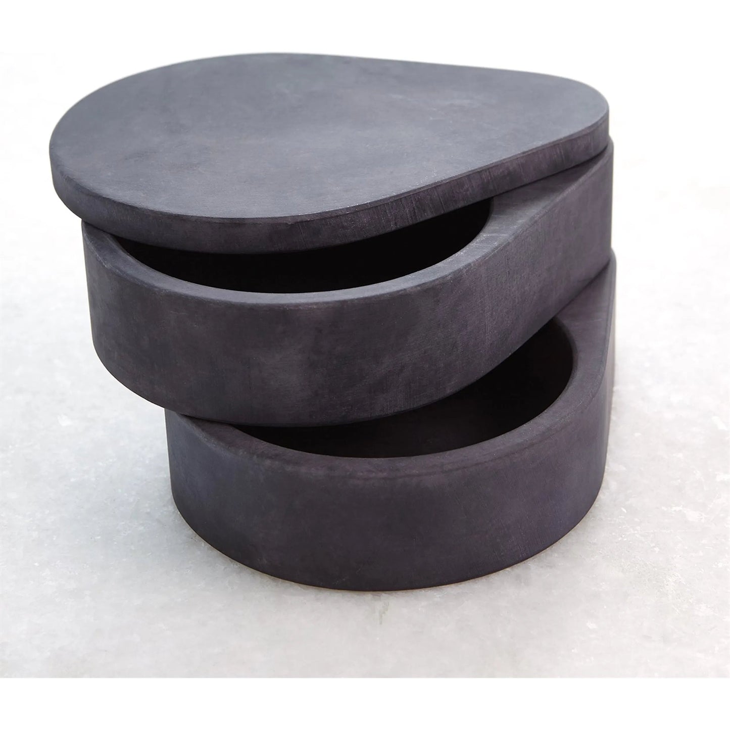 010 SI-2323034 | Additional Silo | Alabaster Teardrop Double Box by Global Views. Made from unique in a modern style.