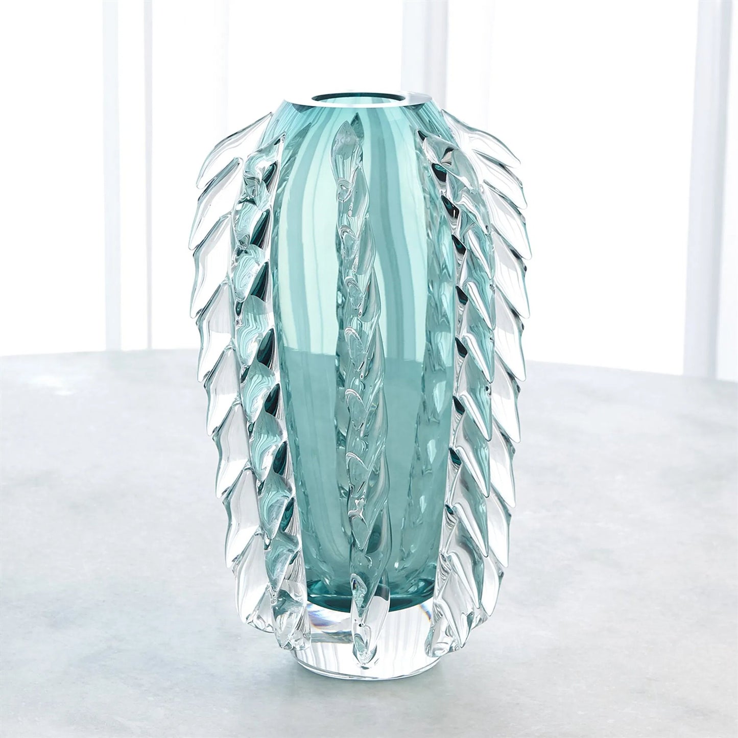 003 SI-2323633 | Unknown | Fringe Vase by Global Views in red. Made from unique in a unique style.