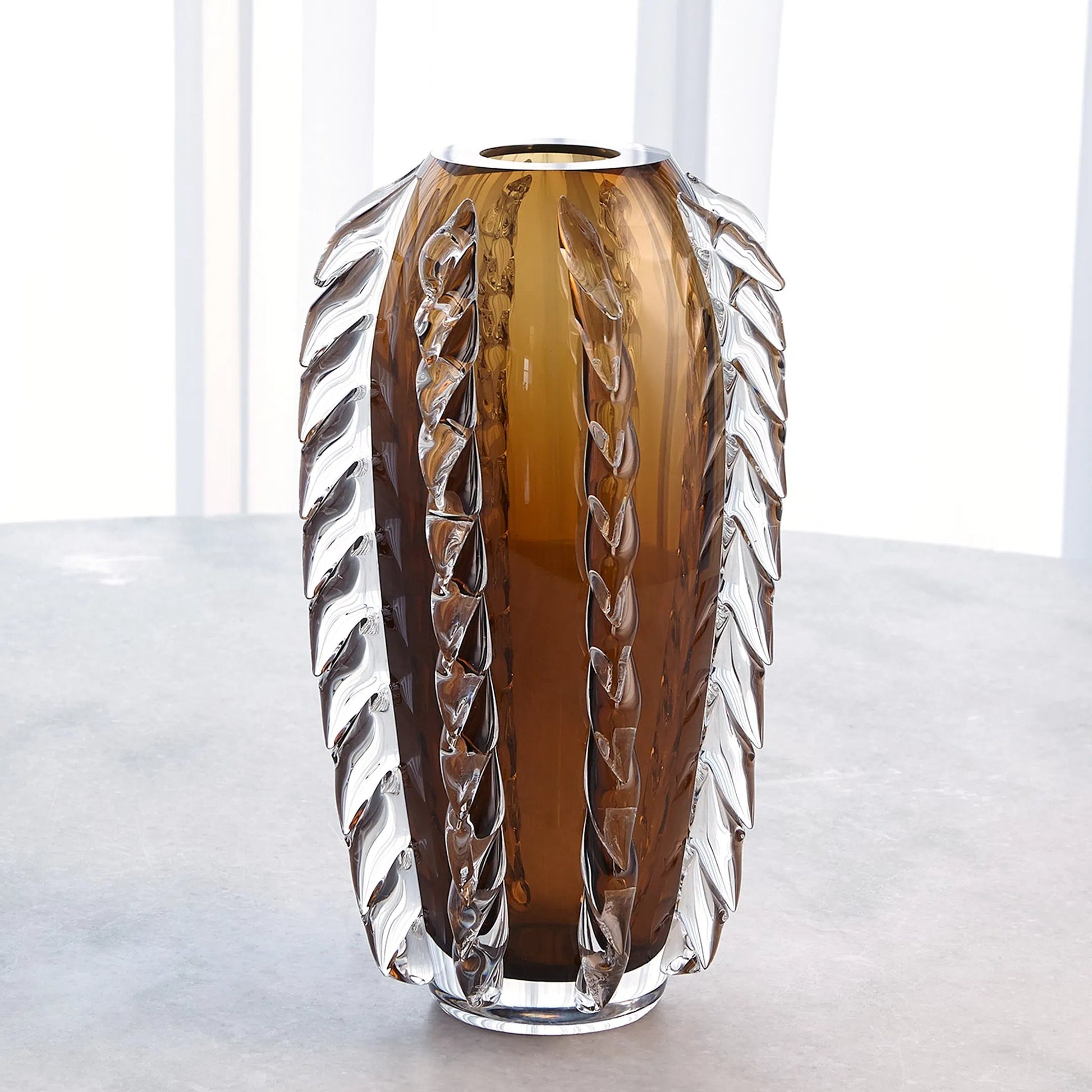 Fringe Vase by Global Views. Made from art glass in a unique style.