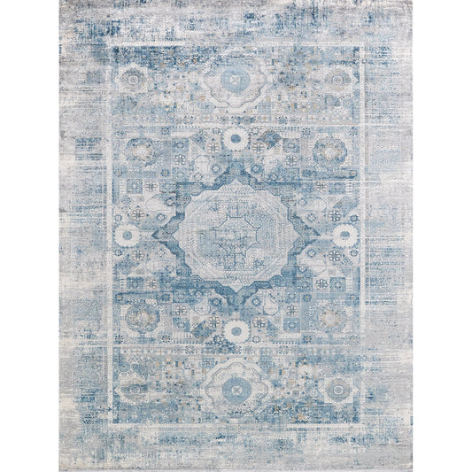 The Met X Exquisite Rugs Legacy 5663 Rug by Exquisite Rugs in blue, ivory. Made from polyester in a unique style.