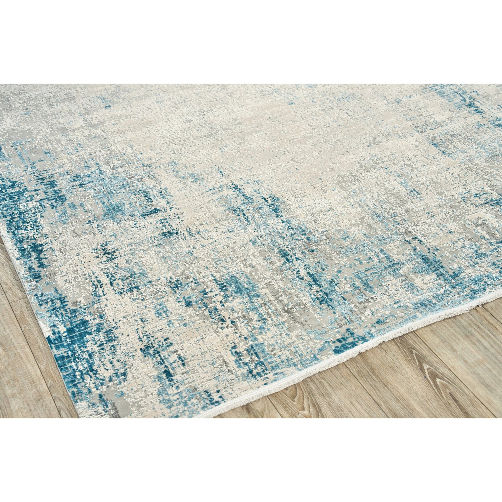 Mercuri 5664 Rug by Exquisite Rugs in silver, blue. Made from acrylic, viscose in a unique style.
