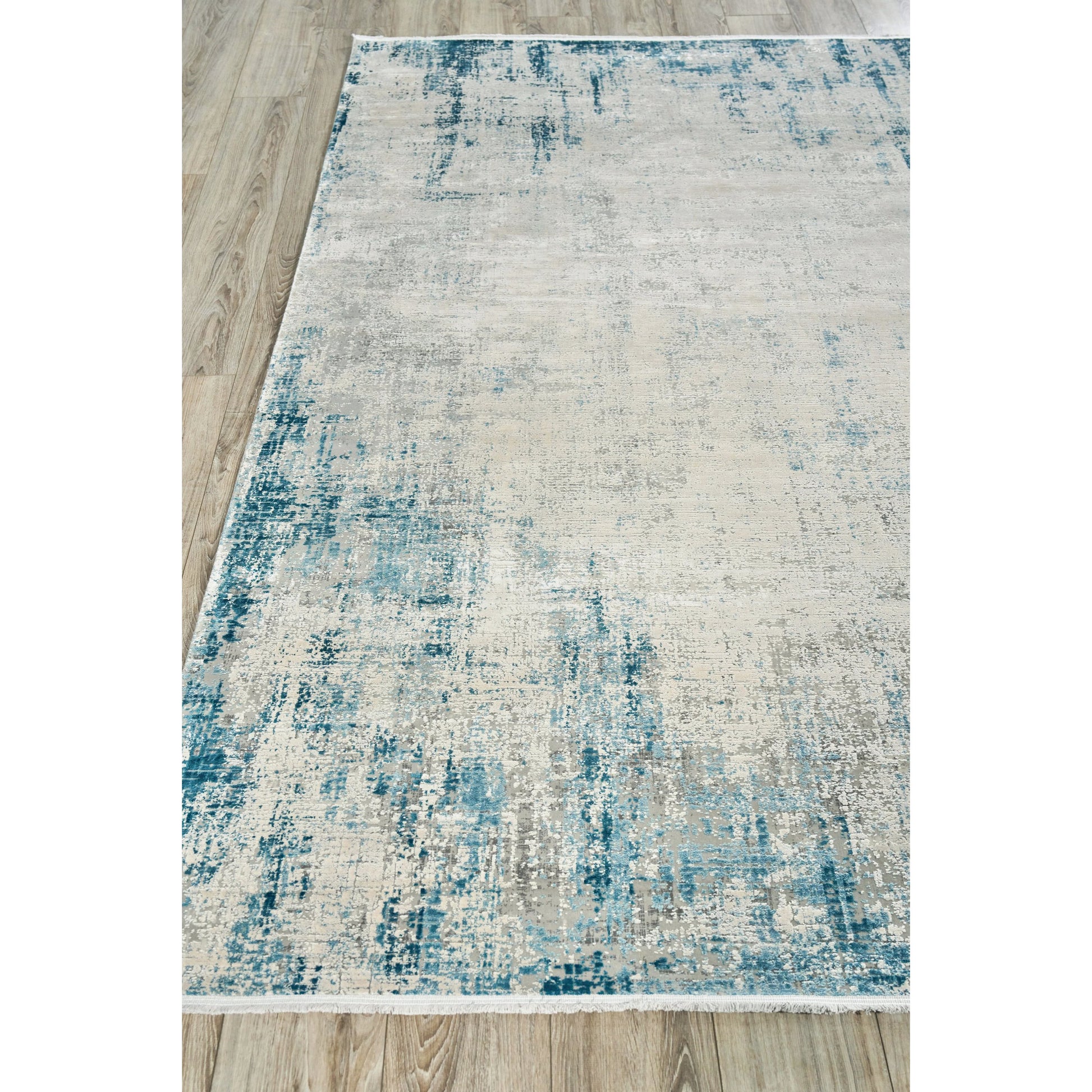 Mercuri 5664 Rug by Exquisite Rugs in silver, blue. Made from acrylic, viscose in a unique style.