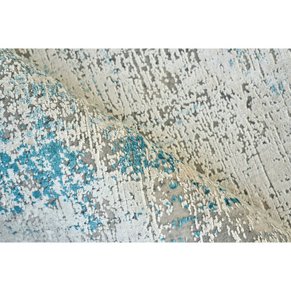 Mercuri 5664 Rug by Exquisite Rugs in silver, blue. Made from acrylic, viscose in a unique style.