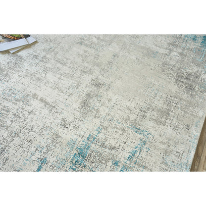 Mercuri 5664 Rug by Exquisite Rugs in silver, blue. Made from acrylic, viscose in a unique style.