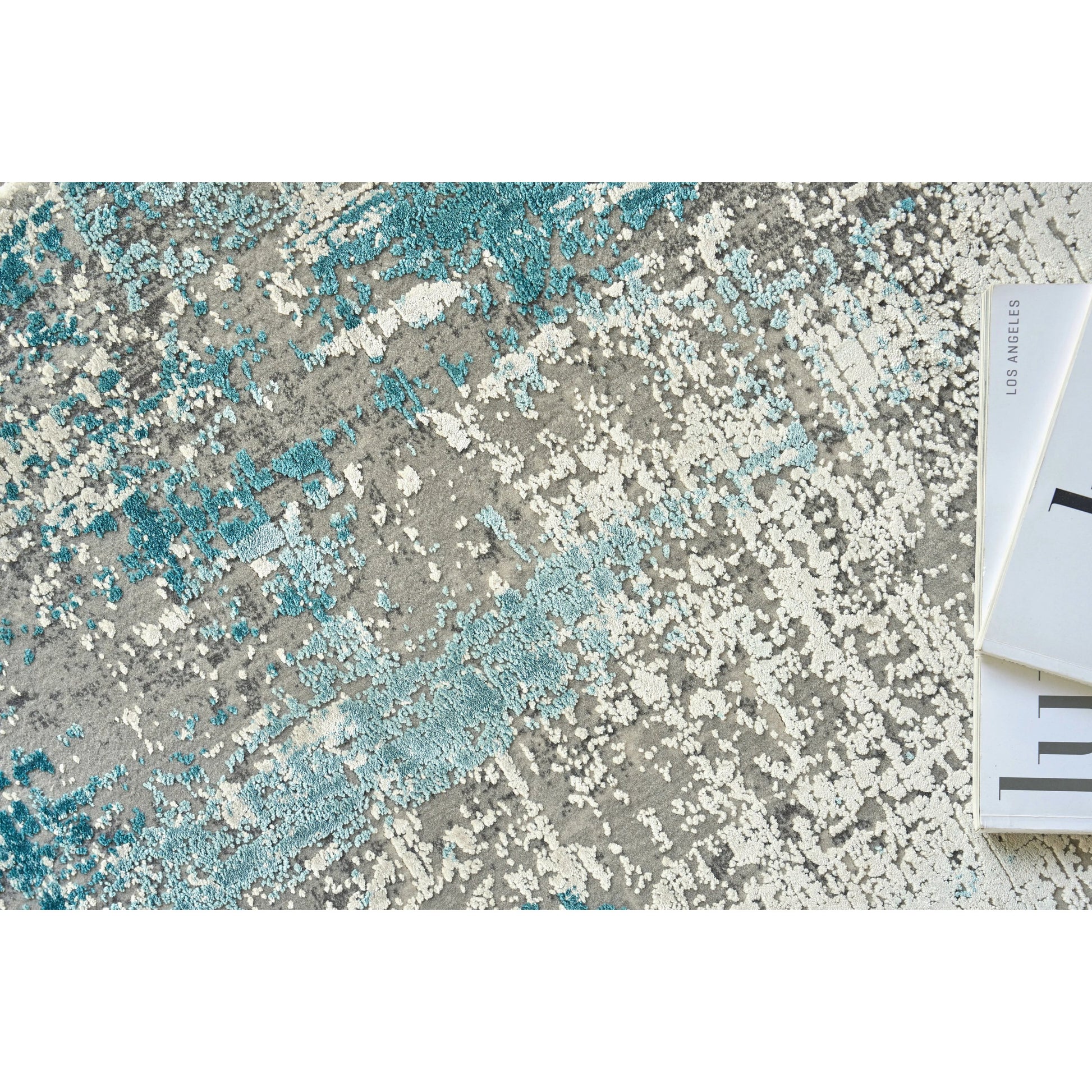 Mercuri 5664 Rug by Exquisite Rugs in silver, blue. Made from acrylic, viscose in a unique style.