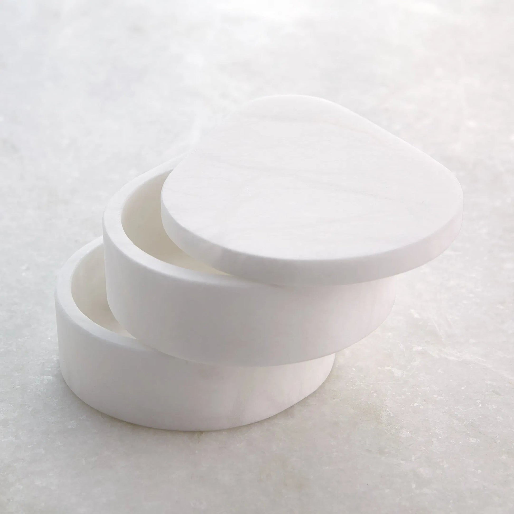 Alabaster Teardrop Double Box by Global Views. Made from unique in a modern style.