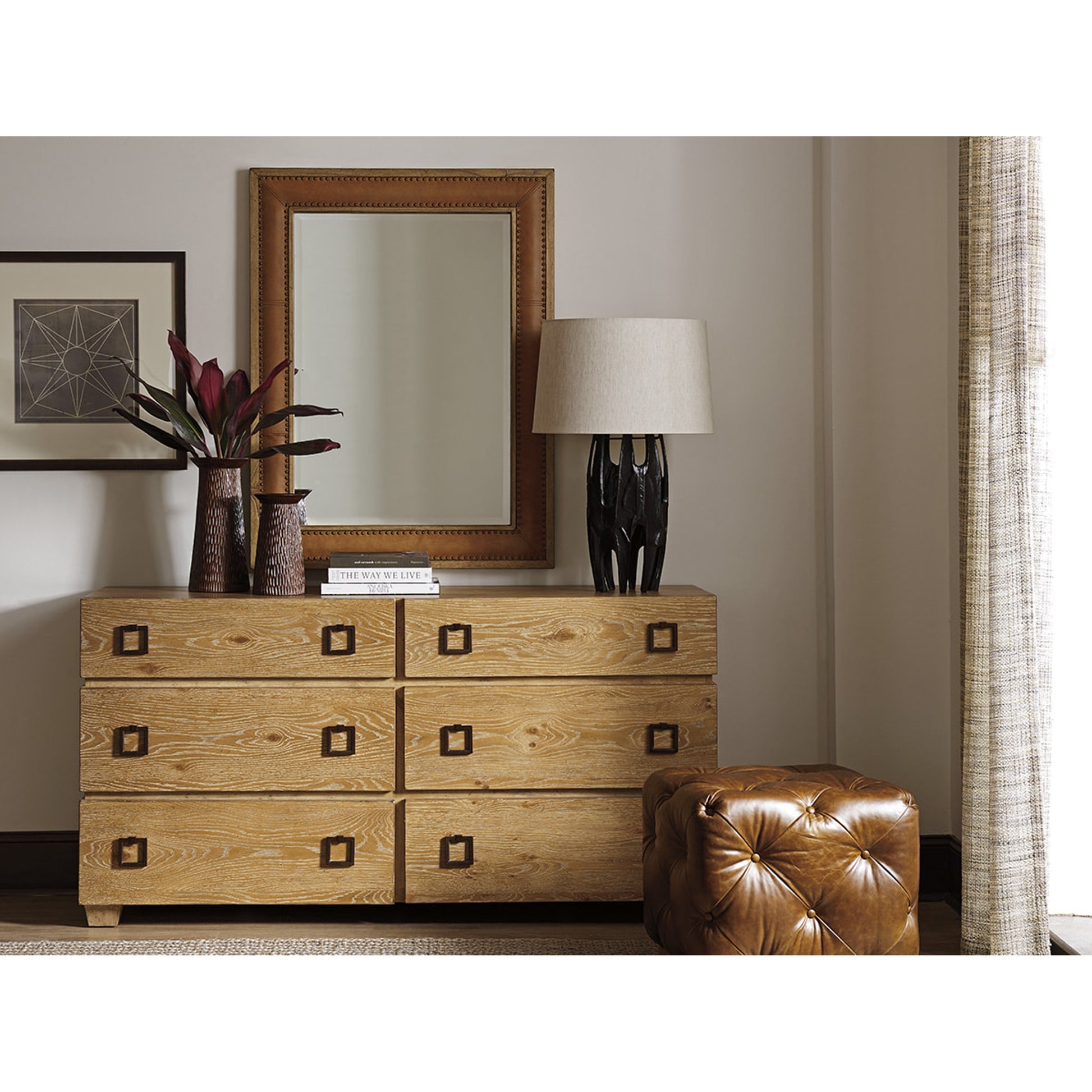 Dominica Leather Rectangular Mirror by Tommy Bahama Home. Made from unique in a transitional style.