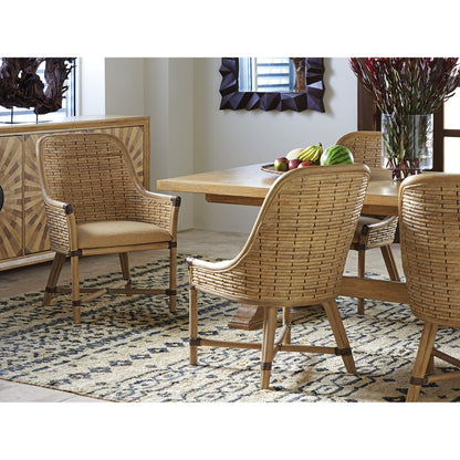 Keeling Woven Arm Chair by Tommy Bahama Home. Made from unique in a coastal style.