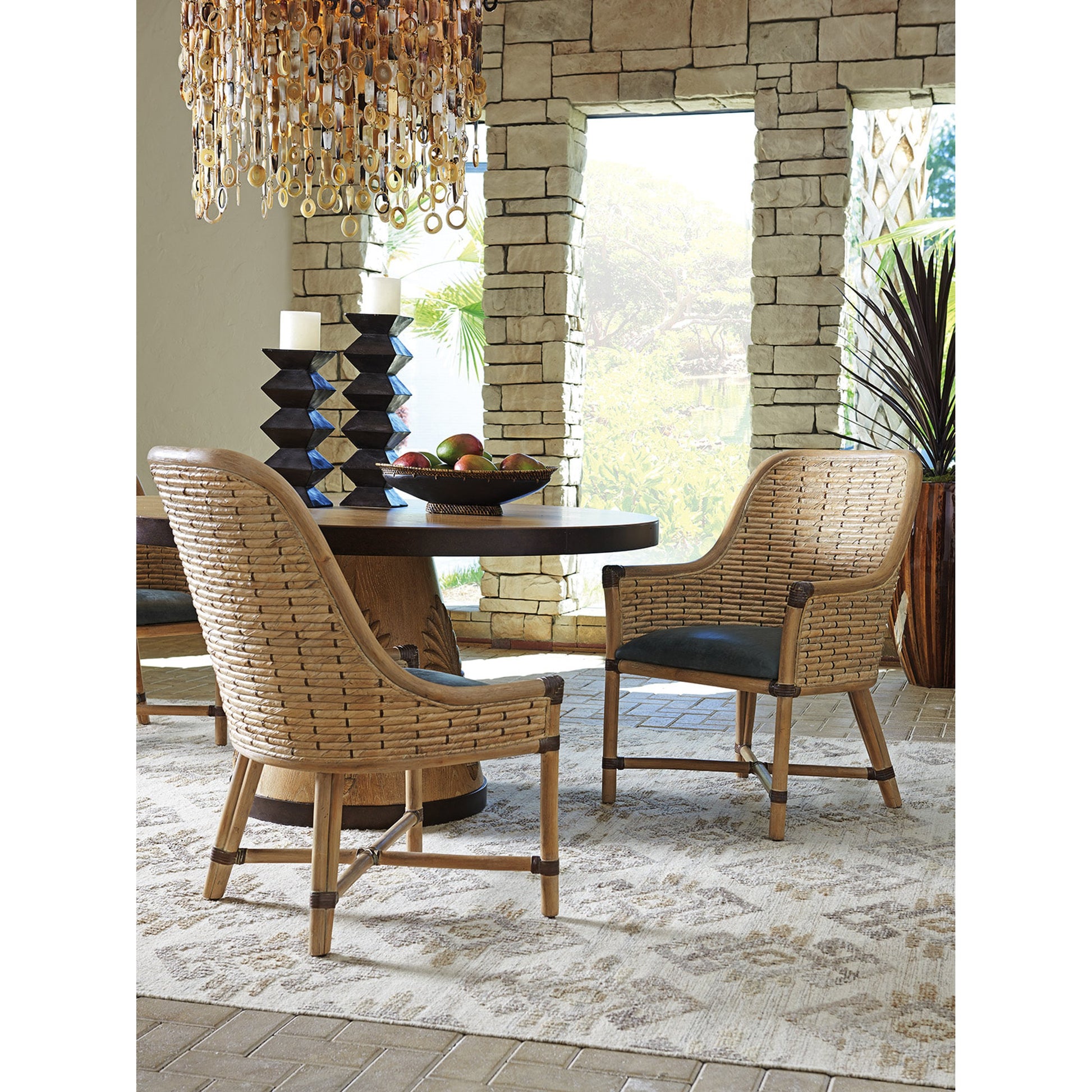 Keeling Woven Arm Chair by Tommy Bahama Home. Made from unique in a coastal style.