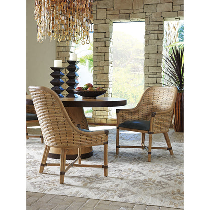 Keeling Woven Arm Chair by Tommy Bahama Home. Made from unique in a coastal style.