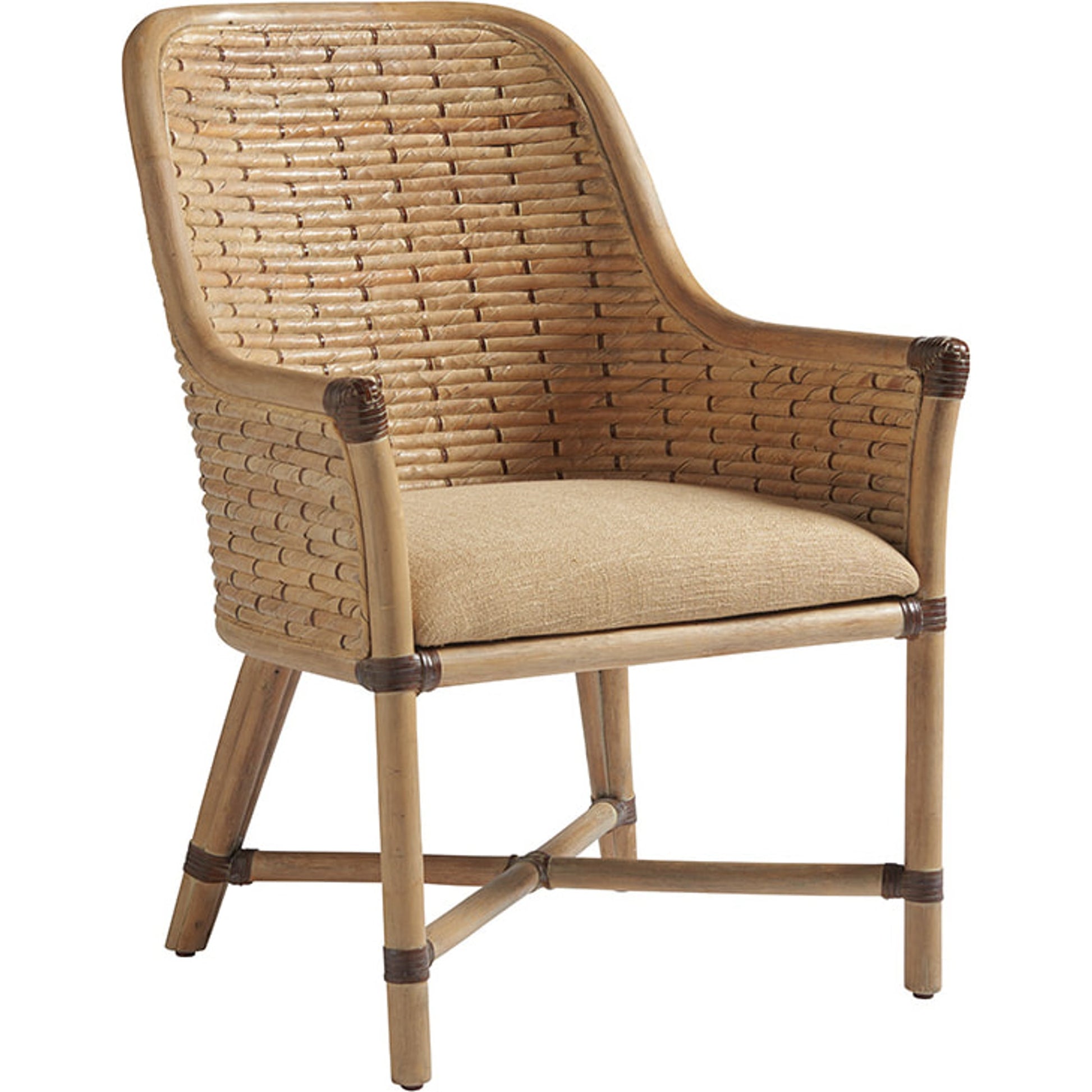 Keeling Woven Arm Chair by Tommy Bahama Home. Made from unique in a coastal style.
