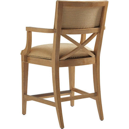 Sutherland Upholstered Counter Stool by Tommy Bahama Home. Made from unique in a coastal style.