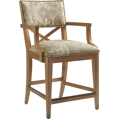 Sutherland Upholstered Counter Stool by Tommy Bahama Home. Made from unique in a coastal style.
