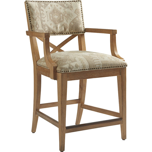 Sutherland Upholstered Counter Stool by Tommy Bahama Home. Made from unique in a coastal style.