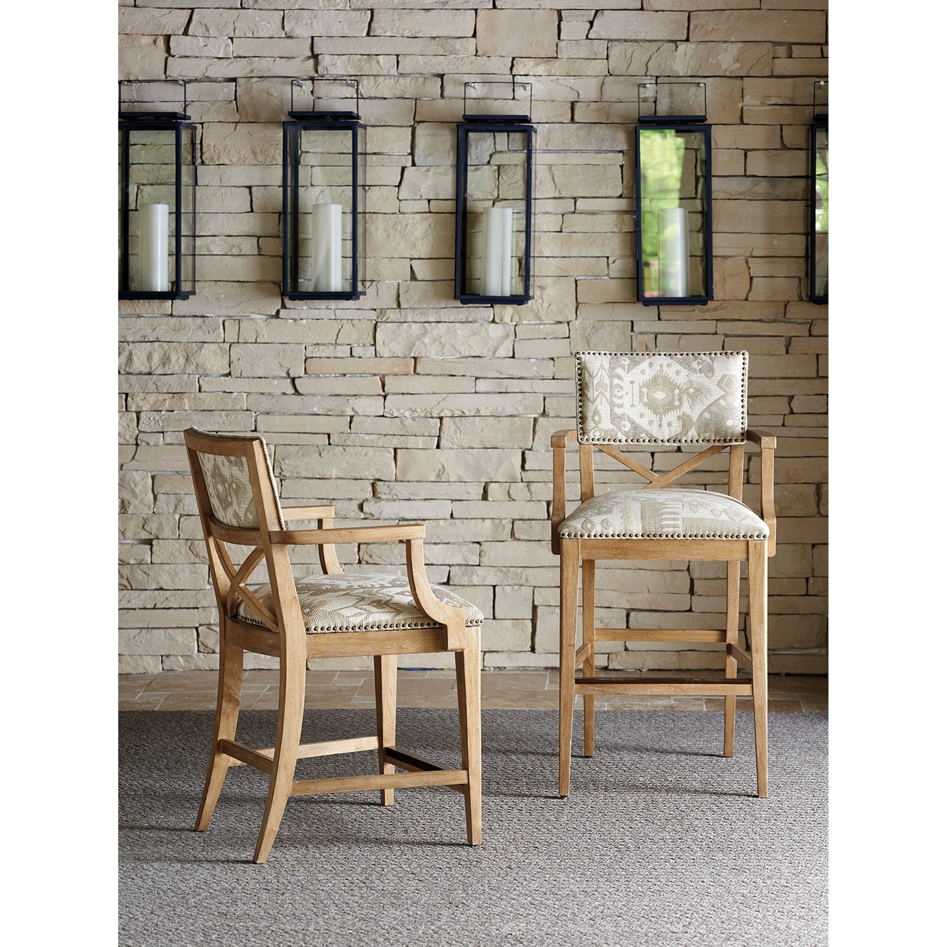 Sutherland Upholstered Counter Stool by Tommy Bahama Home. Made from unique in a coastal style.