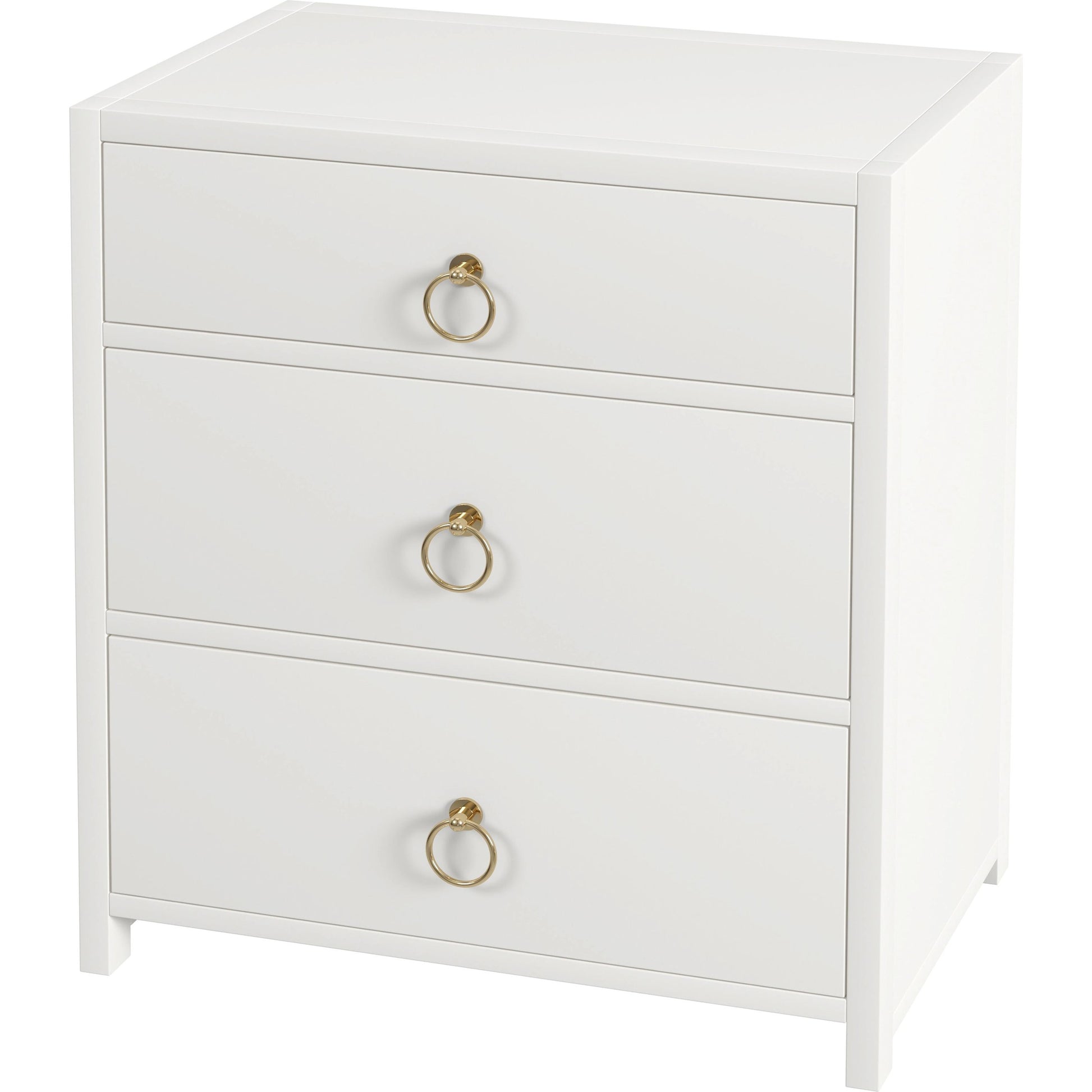 Lark 3 Drawer Nightstand by Butler Specialty Company. Made from acacia wood, mdf, acacia veneer in a modern style.