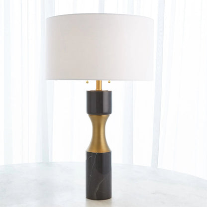 Marble Cinch Lamp by Global Views. Made from marble, brass in a transitional style.