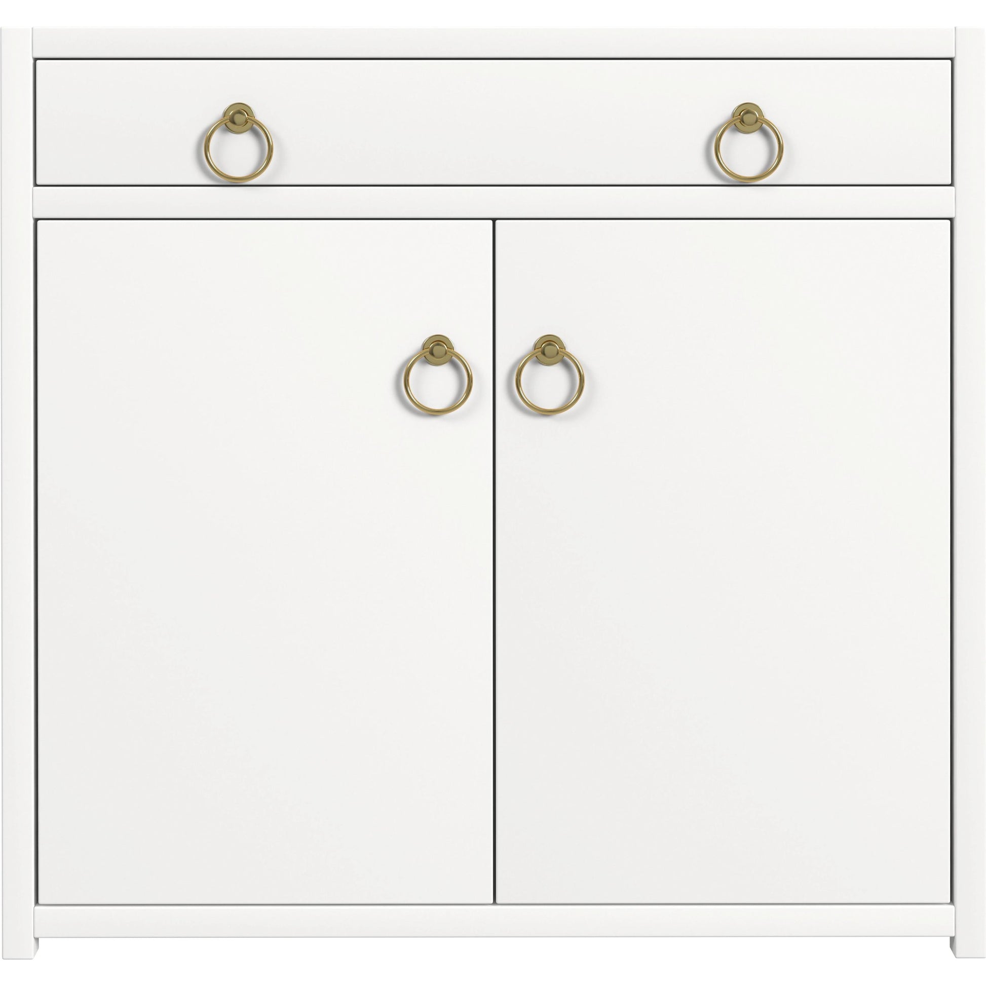 Lark 2 Door Cabinet with Storage by Butler Specialty Company in white and white. Made from mdf: 40%, acacia solids: 30%, acacia veneer: 30% in a modern style.