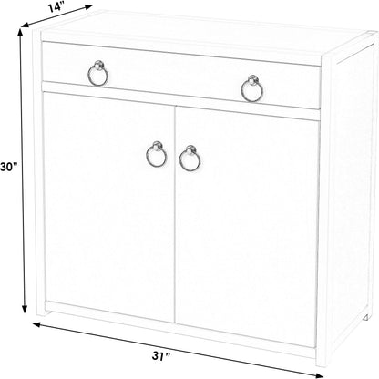 Lark 2 Door Cabinet with Storage by Butler Specialty Company in white and white. Made from mdf: 40%, acacia solids: 30%, acacia veneer: 30% in a modern style.