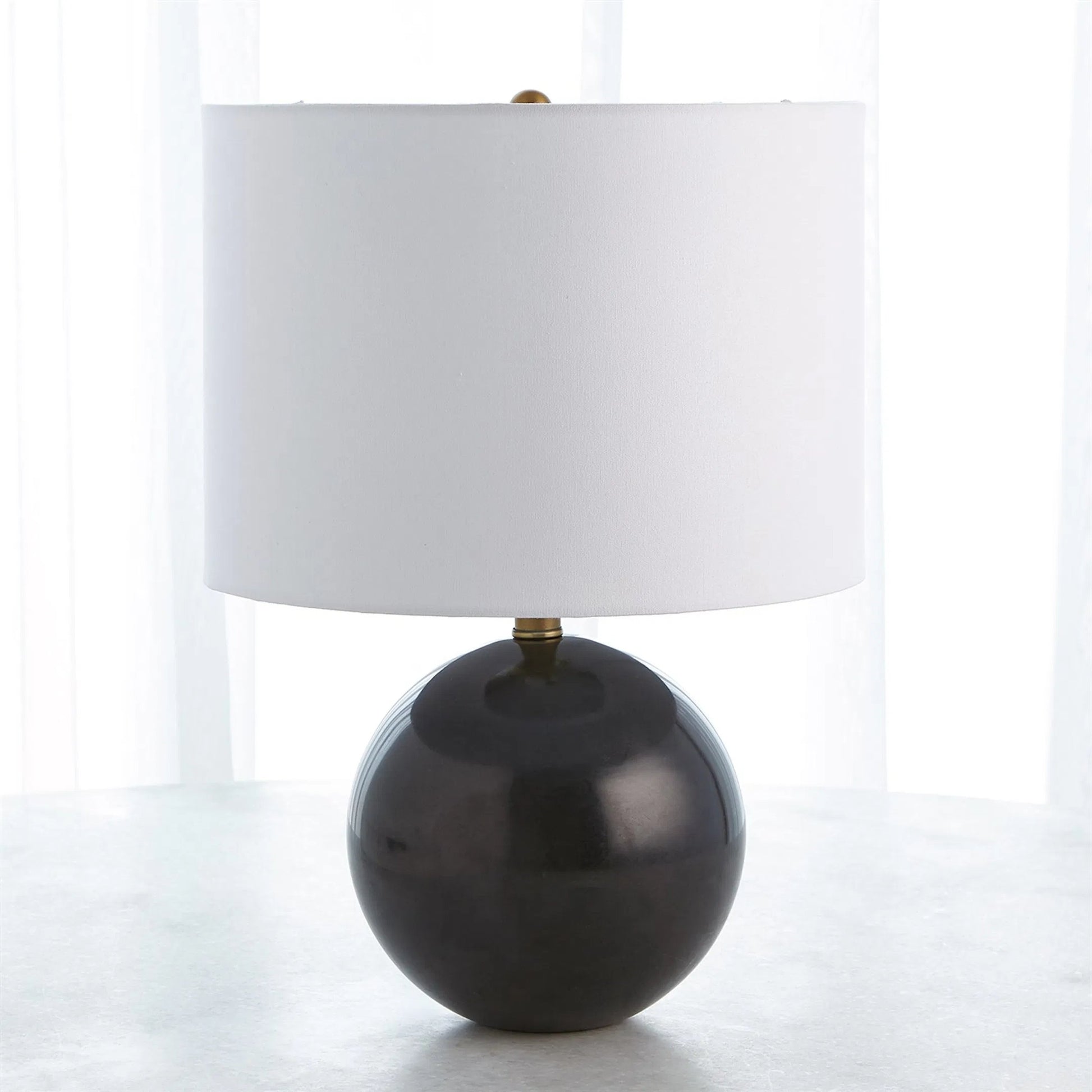 Marble Sphere Lamp by Global Views. Made from marble in a modern style.