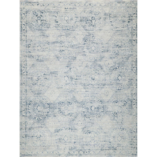 The Met X Exquisite Rugs Vintage Looms 5674 Rug by Exquisite Rugs in light blue, blue. Made from polyester in a unique style.