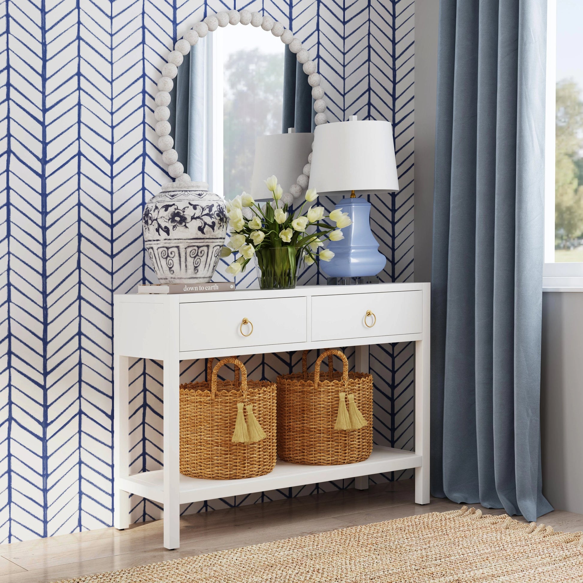 Lark 44" Console Table by Butler Specialty Company. Made from mdf: 55%, acacia solids: 45%, acacia veneers: 5% in a modern style.