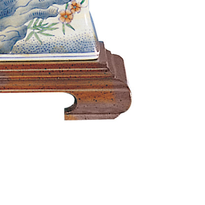 Pom 'n Bird Lamp by Wildwood in hand painted, mahogany. Made from ceramic, porcelain in a eclectic & global style.