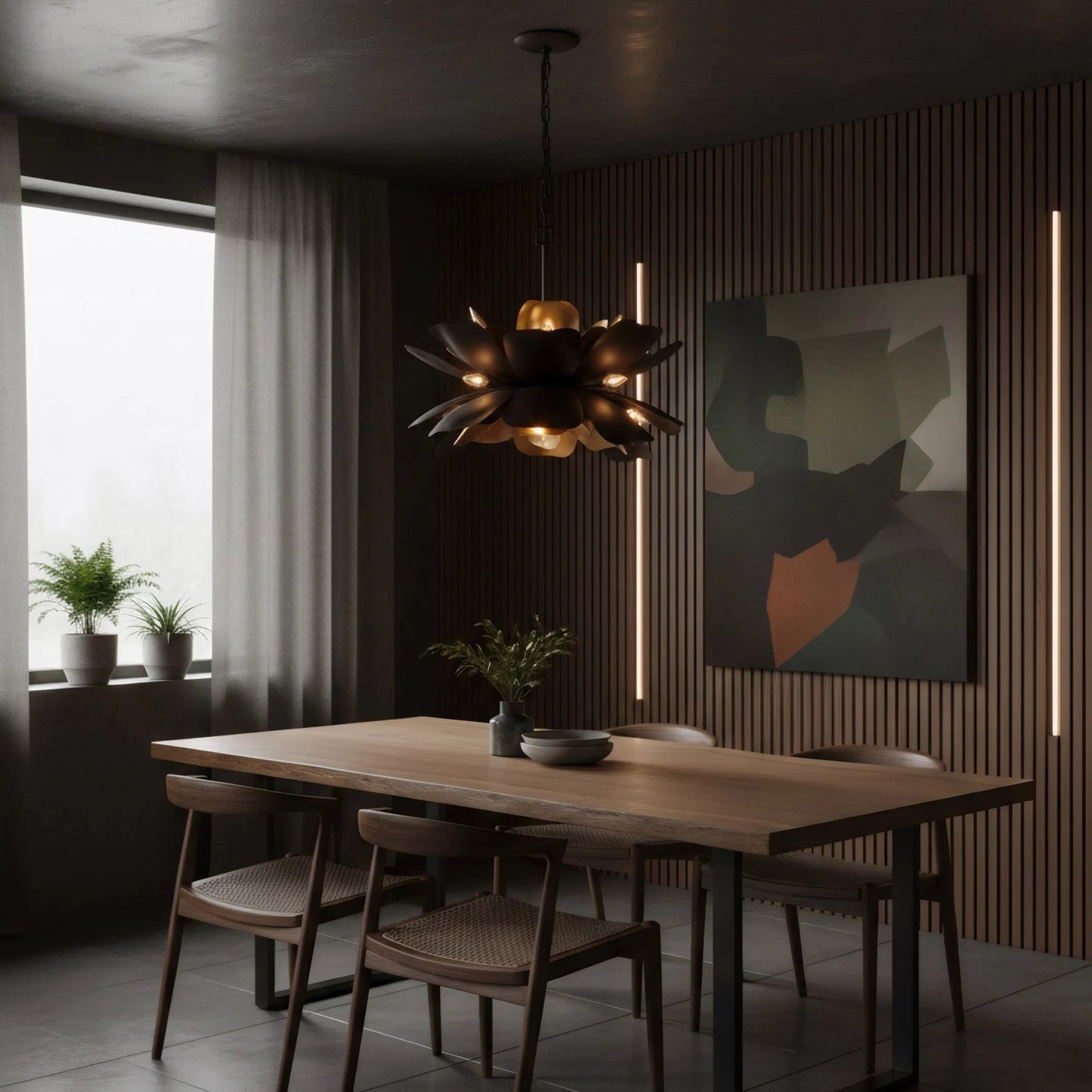 003 SI-2536915 | Lifestyle | Botanic Panic 13 Light Pendant by Varaluz in bronze, brown. Made from steel in a unique style.
