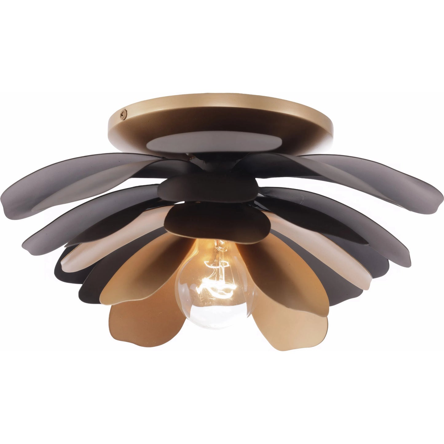 002 SI-2536913 | Additional Silo | Botanic Panic 1 Light Wall or Ceiling Flush Mount by Varaluz in bronze, brown. Made from steel in a unique style.