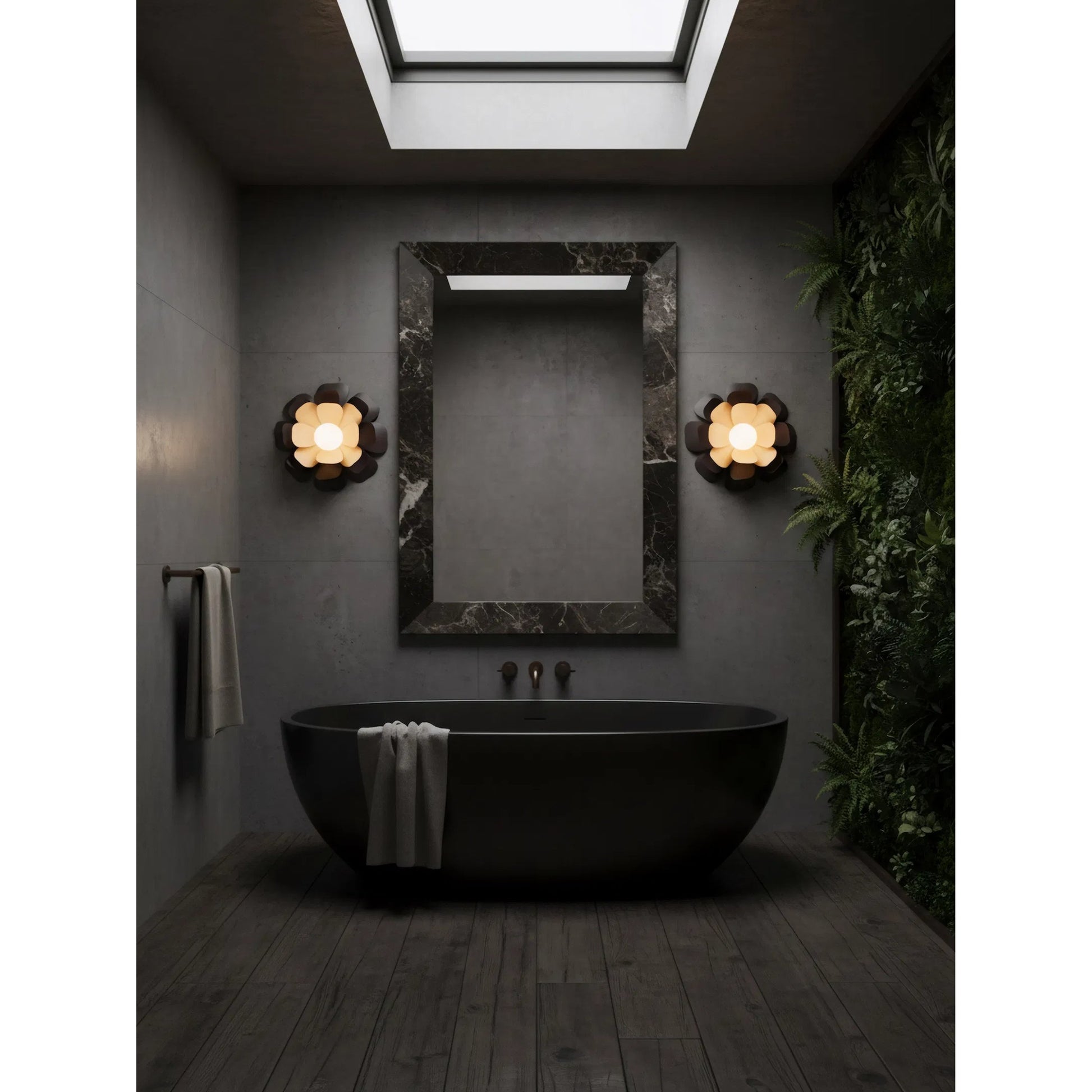 Botanic Panic 1 Light Wall or Ceiling Flush Mount by Varaluz in bronze, brown. Made from steel in a unique style.