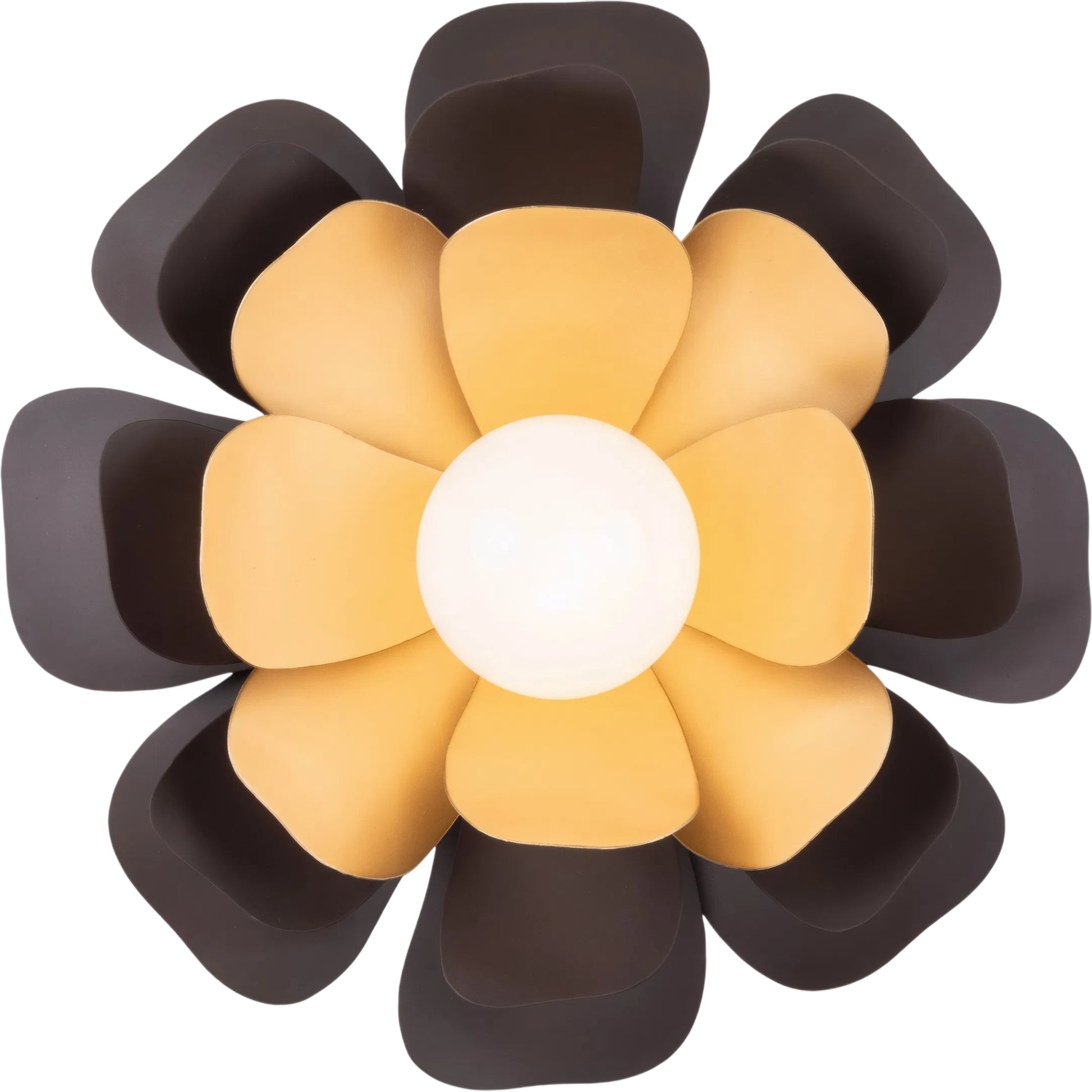 Botanic Panic 1 Light Wall or Ceiling Flush Mount by Varaluz in bronze, brown. Made from steel in a unique style.