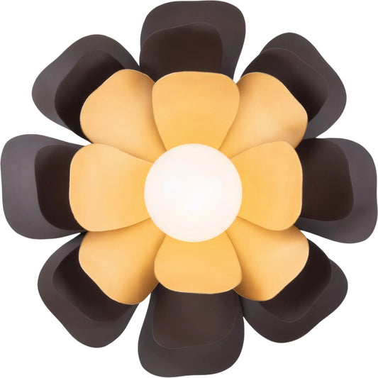 Botanic Panic 1 Light Wall or Ceiling Flush Mount by Varaluz in bronze, brown. Made from steel in a unique style.