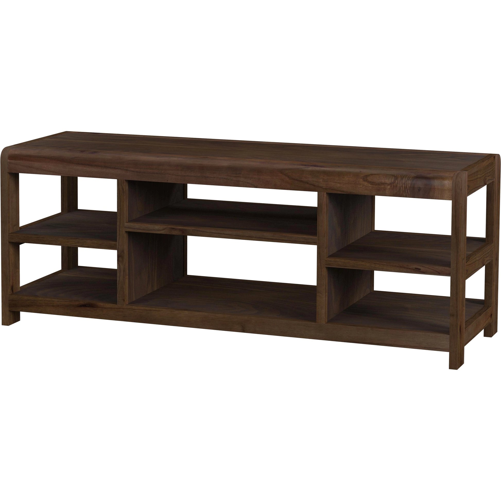 Hanover 44" TV Stand by Butler Specialty Company in dark brown and walnut. Made from meliaceae wood (mahogany) , mdf , walnut veneer in a modern style.