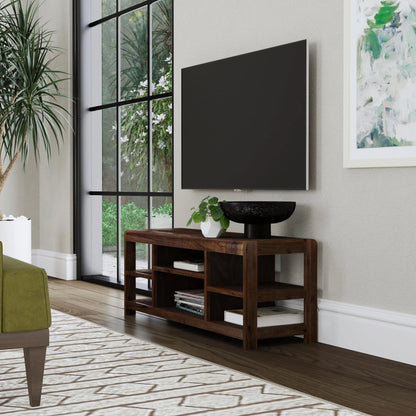 Hanover 44" TV Stand by Butler Specialty Company in dark brown and walnut. Made from meliaceae wood (mahogany) , mdf , walnut veneer in a modern style.