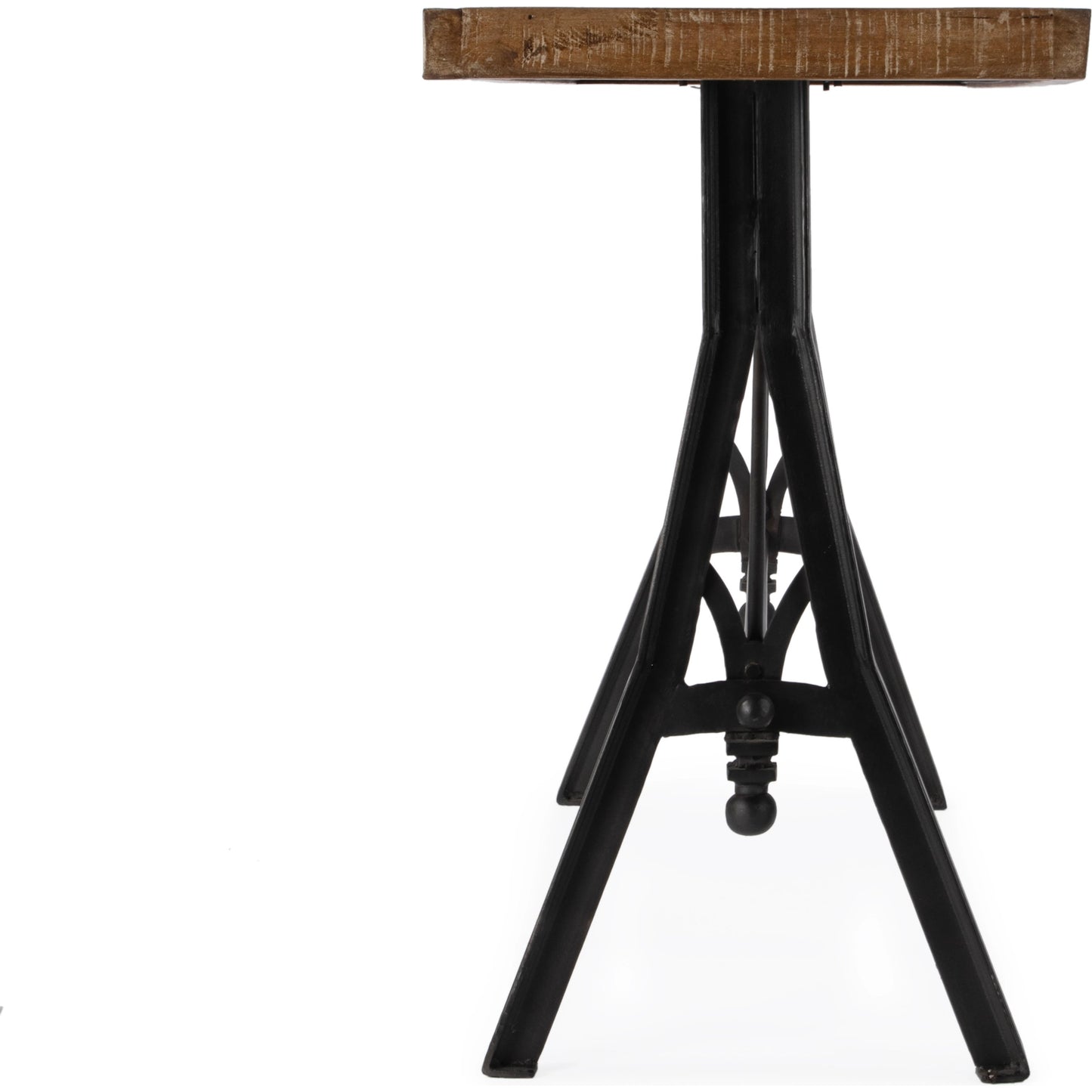 005 SI-2077768 | Additional Silo | Croyden Console Table by Butler Specialty Company in medium brown and industrial chic. Made from iron, mango wood in a modern style.